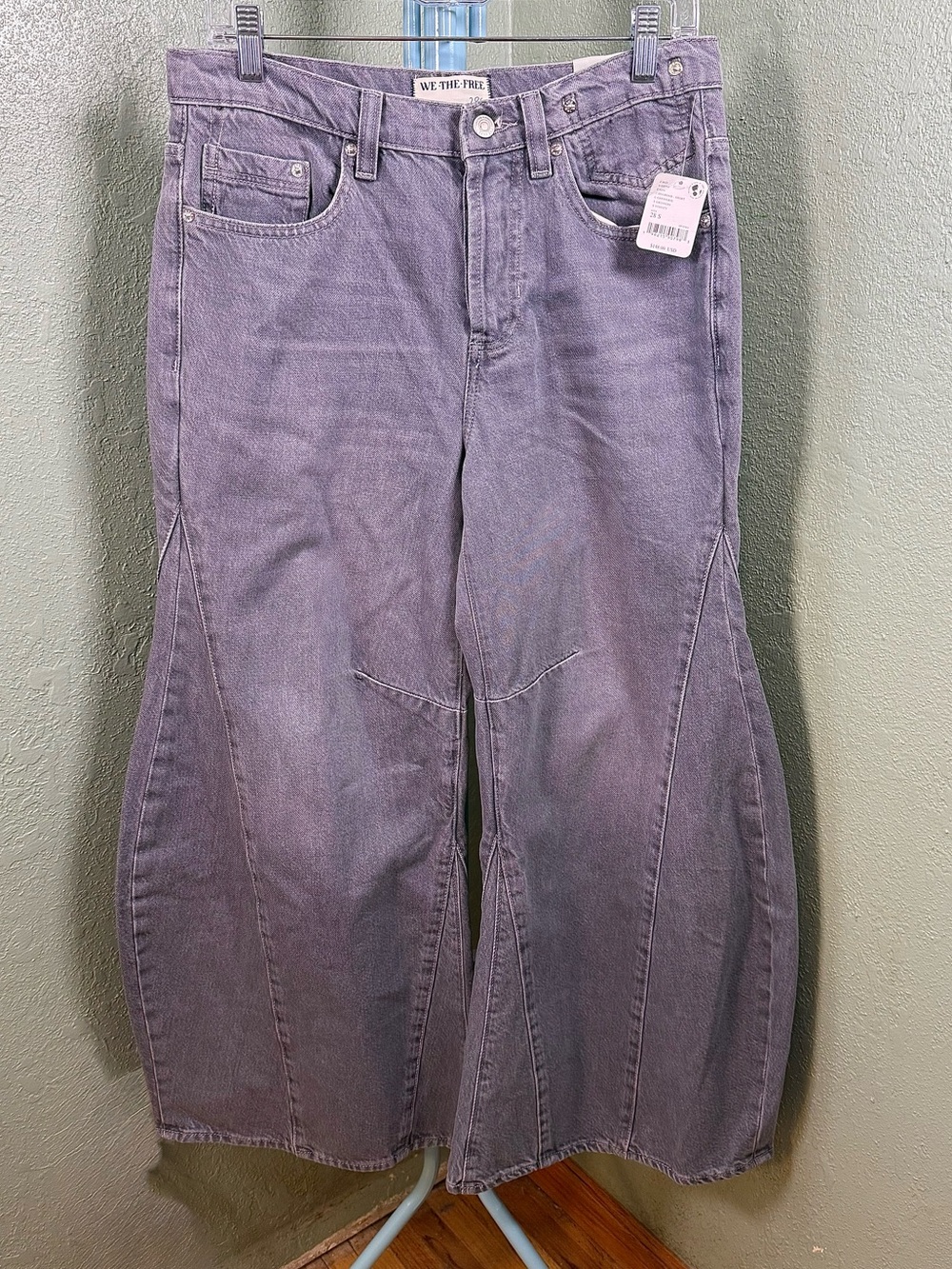 We The Free Grey Wide-Leg Flare Jeans - Picture 3 of 11